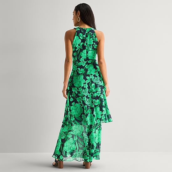 Marc New York Womens Halter Neck Sleeveless Maxi Dress