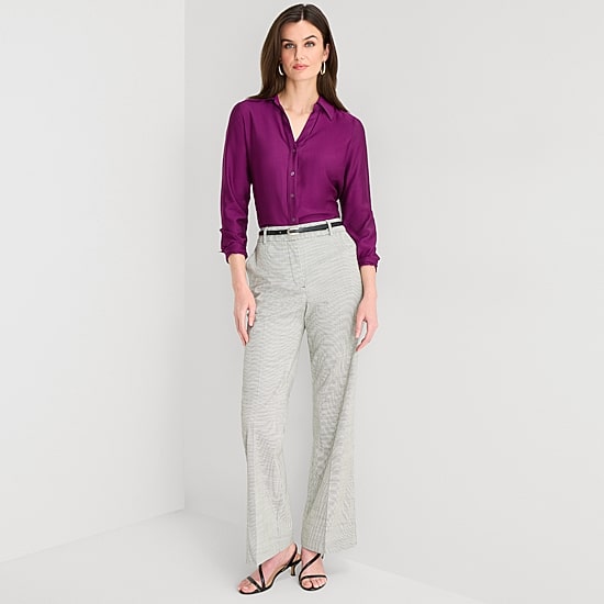 Worthington Womens Long Sleeve Slim Fit Blouse