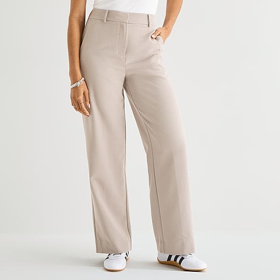 a.n.a Womens Wide Leg High Rise Trouser