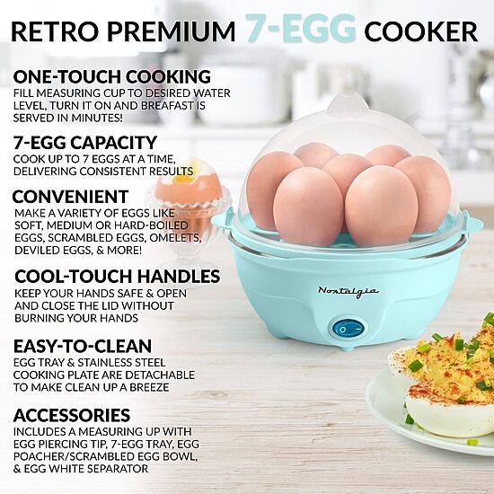 Nostalgia EC7AQ Premium 7-Egg Cooker