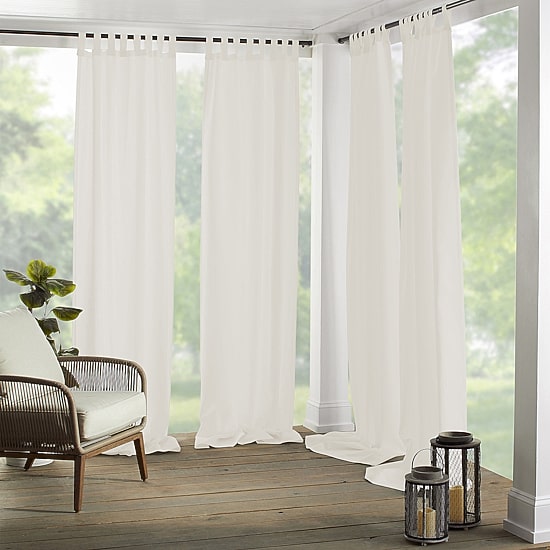 Threadmade Matine Upf 50+ Tab Top Light-Filtering Single Outdoor Curtain Panel