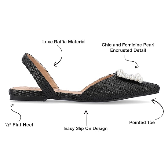 Journee Collection Hannae Womens Pointed Closed Toe Ballet Flats