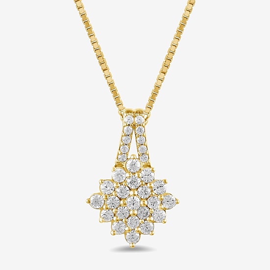Diamond Blossom 1 CT. T.W. Lab Grown White Diamond 10K White or Yellow Gold Star 2-pc. Jewelry Set