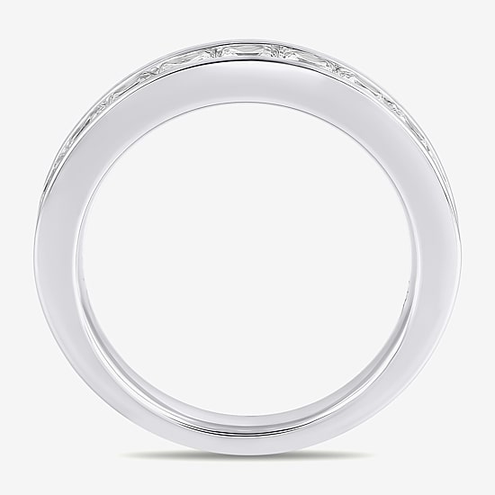 (F / Si2) Womens 2 CT. Lab Grown White Diamond 10K Gold Anniversary Band