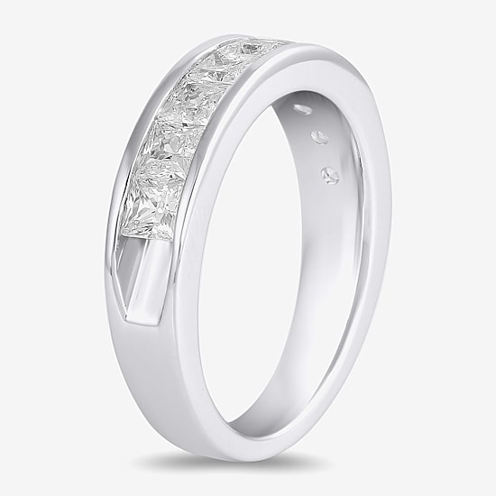 (F / Si2) Womens 2 CT. Lab Grown White Diamond 10K Gold Anniversary Band