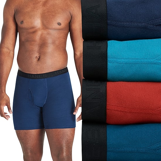 Hanes Mens Big and Tall 4 Pack Boxer Briefs 7702b4