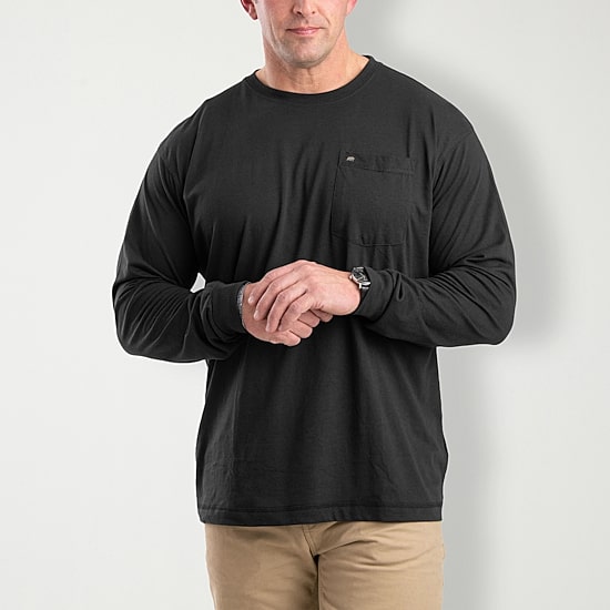 Berne Performance Mens Crew Neck Long Sleeve Big and Tall T-Shirt