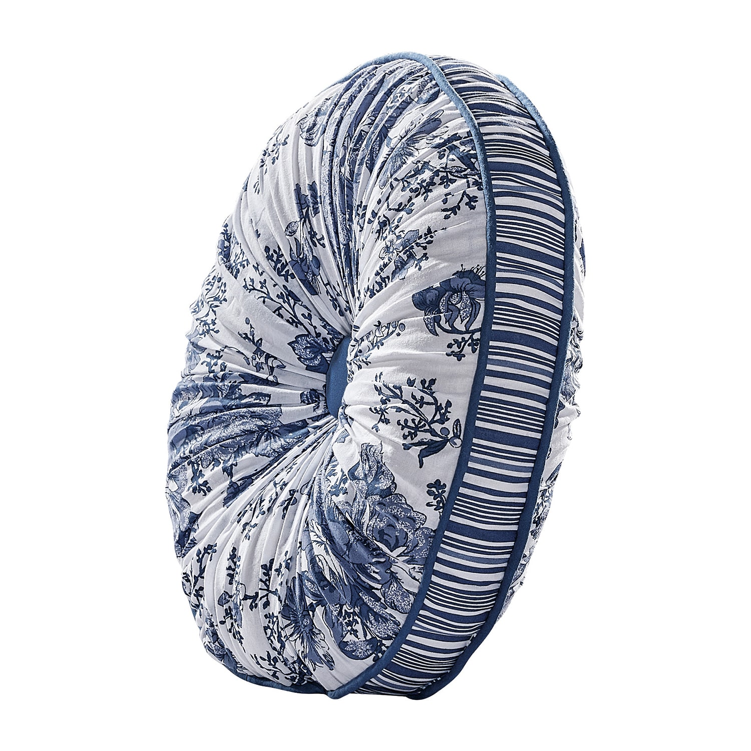 Laurel Manor Toile Garden Round Throw Pillow