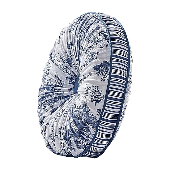 Laurel Manor Toile Garden Round Throw Pillow