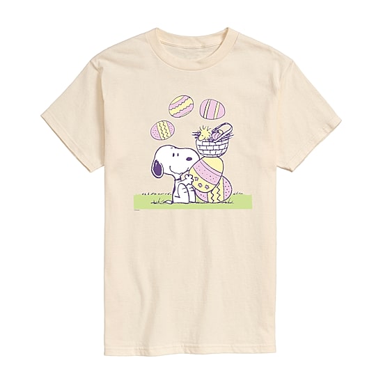 Womens Juniors Crew Neck Short Sleeve Regular Fit Peanuts Snoopy Graphic T-Shirt