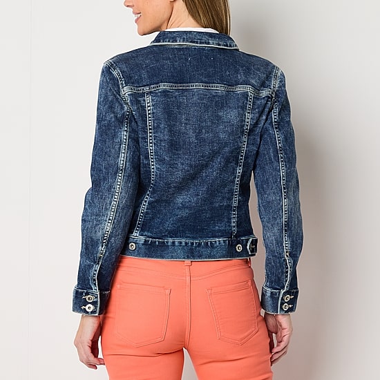 Liz Claiborne Womens Tall Denim Midweight Jacket