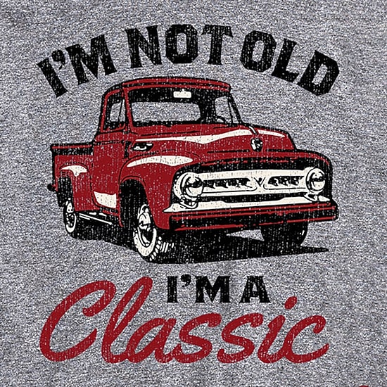 Mens Short Sleeve Classic Truck Graphic T-Shirt
