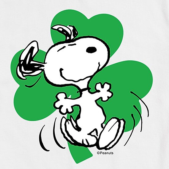 Mens Short Sleeve Peanuts St. Patrick's Day Graphic T-Shirt