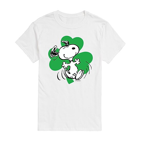 Mens Short Sleeve Peanuts St. Patrick's Day Graphic T-Shirt