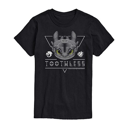 Airwaves Men's How To Train Your Dragon Toothless Short Sleeve T-Shirt - Black