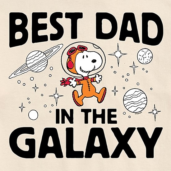 Mens Short Sleeve Peanuts Best Dad Graphic T-Shirt