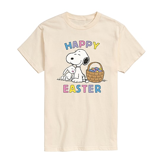 Mens Short Sleeve Peanuts Easter Graphic T-Shirt