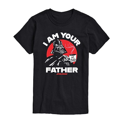 Airwaves Men's Star Wars I Am Your Father Short Sleeve T-Shirt - Black