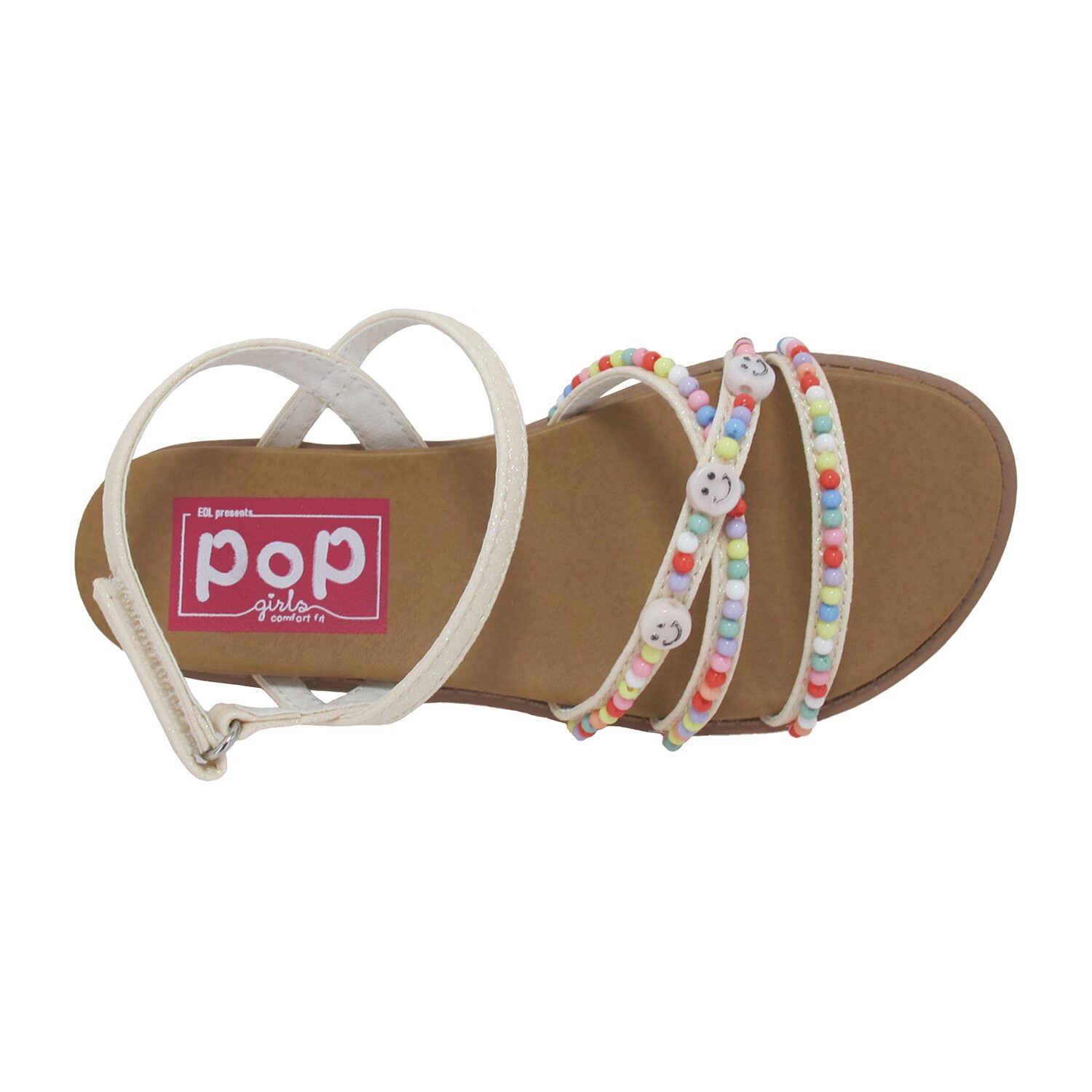 Pop Osana Little & Big Kid Girls Adjustable Strap Footbed Sandals