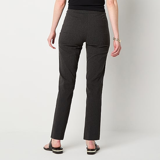 Liz Claiborne Lisa Womens Straight Mid Rise Pull-On Pant