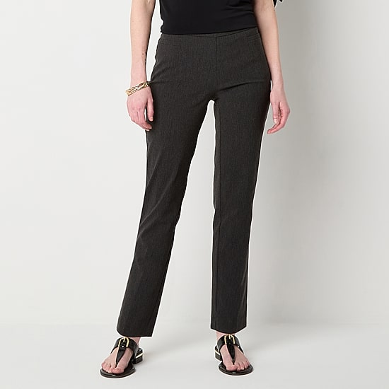 Liz Claiborne Lisa Womens Straight Mid Rise Pull-On Pant
