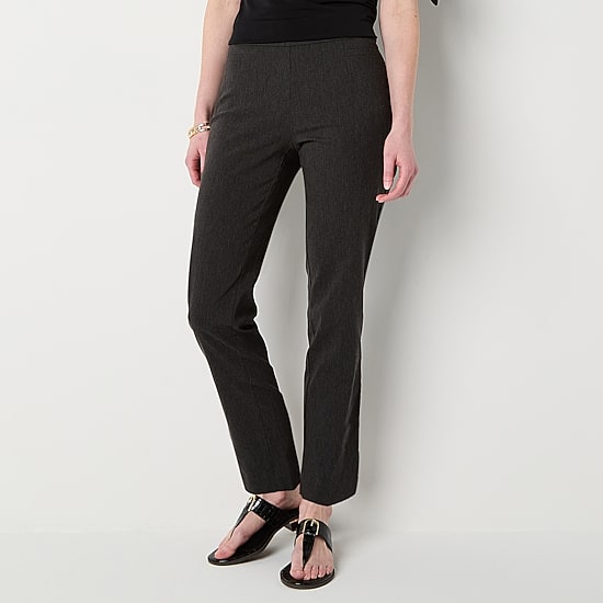 Liz Claiborne Lisa Womens Straight Mid Rise Pull-On Pant