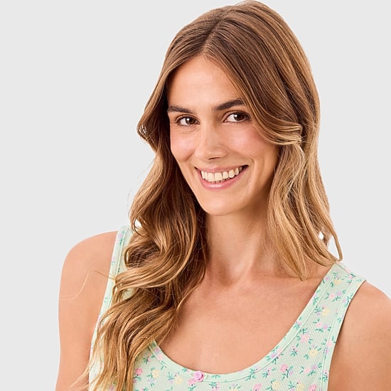 Martha Stewart Womens Sleeveless 2-pc. Pajama Set