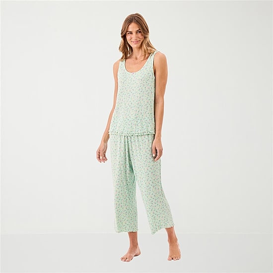 Martha Stewart Womens Sleeveless 2-pc. Pajama Set