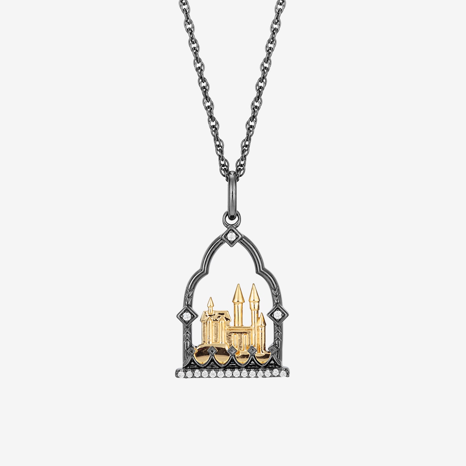 Harry Potter (F / Si2) Womens Diamond Accent Lab Grown White Diamond 14K Two Tone Gold Over Silver 16 Inch Pendant Necklace