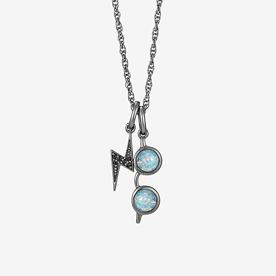 Harry Potter Womens Lab Created Multi Color Opal Sterling Silver 16 Inch Pendant Necklace