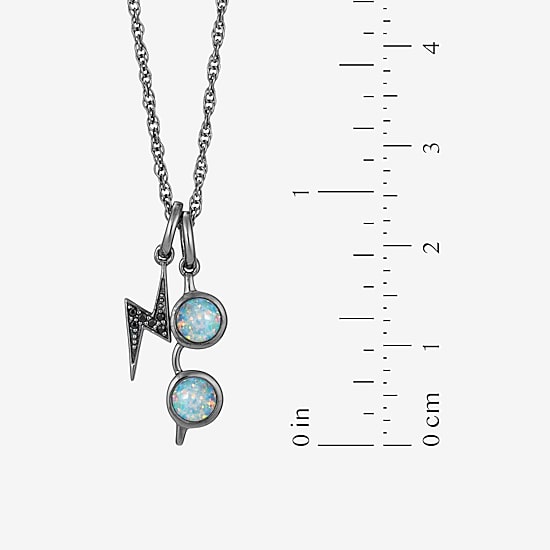 Harry Potter Womens Lab Created Multi Color Opal Sterling Silver 16 Inch Pendant Necklace
