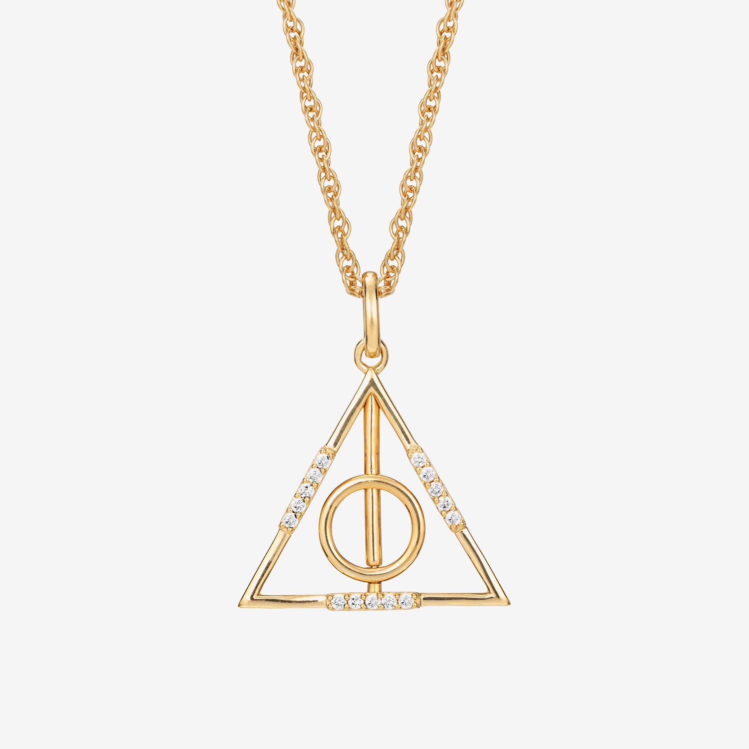 Harry Potter (F / Si2) Womens 1/10 CT. T.W. Lab Grown White Diamond 14K Gold Over Silver 16 Inch Pendant Necklace