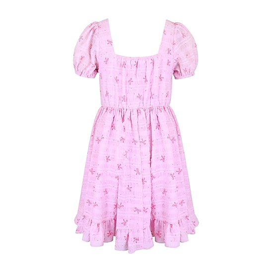 Lilt Big Kid Girls Short Sleeve Puffed A-Line Dress