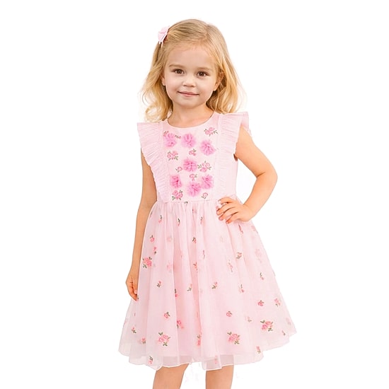 Lilt Little Girls Sleeveless A-Line Dress