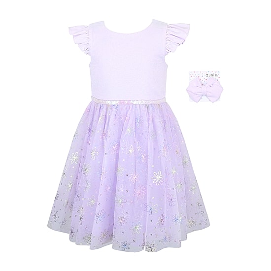 Lilt Little Girls Flutter Sleeveless A-Line Dress