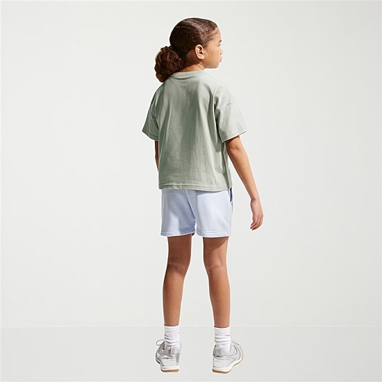 Nike Club Big Kid Girls Crew Neck Short Sleeve Oversized Graphic T-Shirt