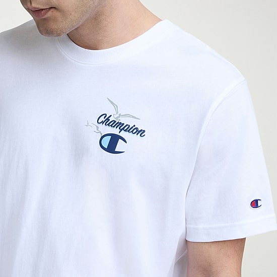 Champion Mens Crew Neck Short Sleeve Regular Fit Graphic T-Shirt