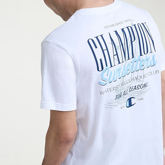 Champion Mens Crew Neck Short Sleeve Regular Fit Graphic T-Shirt