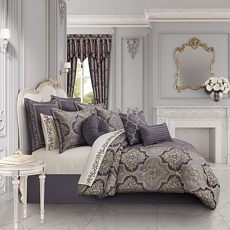 Five Queens Court Dominique 4-pc. Damask + Scroll Extra Weight