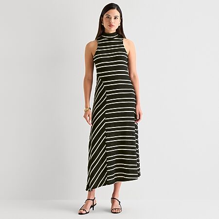 halter dress jcpenney Marc New York Womens Halter Neck Sleeveless Maxi Dress, Color: Ivory  Lemonade