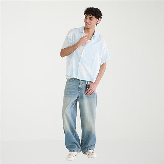AEROPOSTALE Mens Short Sleeve Regular Fit Button-Down Shirt
