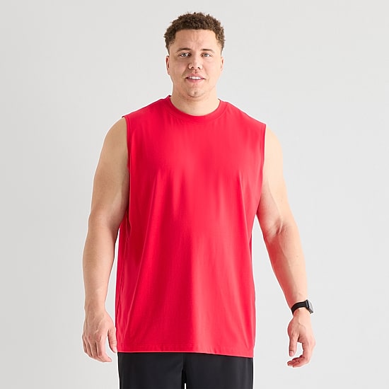 Xersion Mens Crew Neck Sleeveless Big Muscle T-Shirt