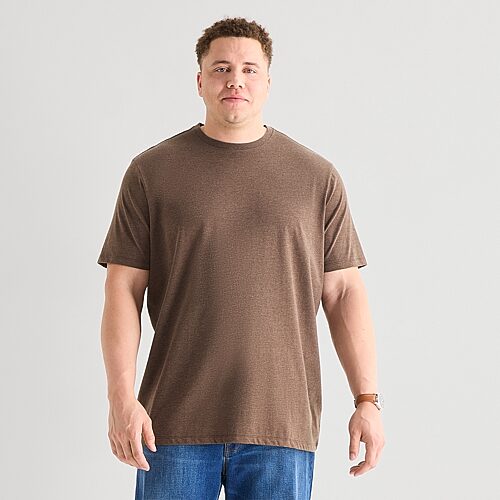 St. John's Bay Super Soft Mens Crew Neck Short Sleeve Quick Dry Big And Tall T-shirt In Brown
