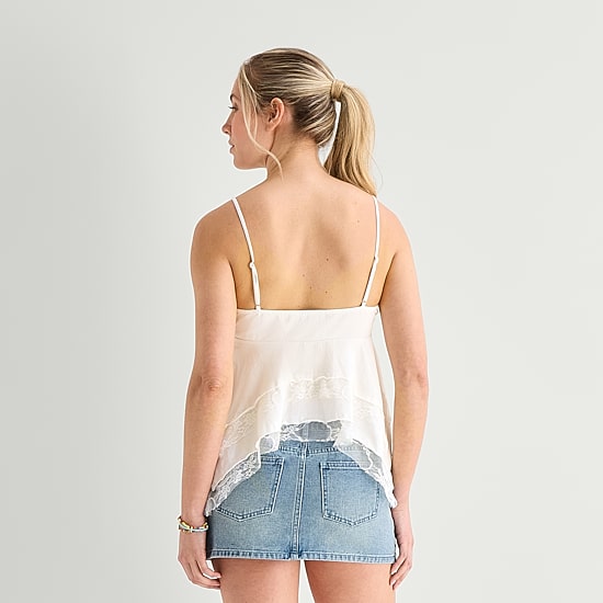 Forever 21 Womens Juniors Sweetheart Neck Sleeveless Babydoll Top