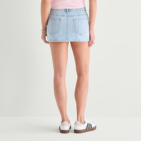 Forever 21 Womens Juniors Mid Rise Denim Skirt