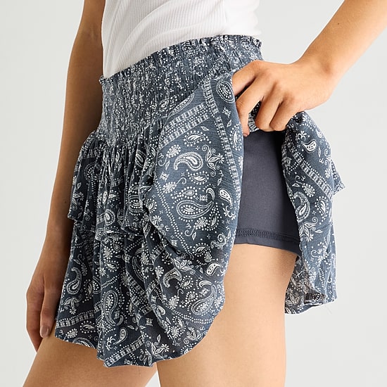 Arizona Womens Juniors Mini Flared Skirt