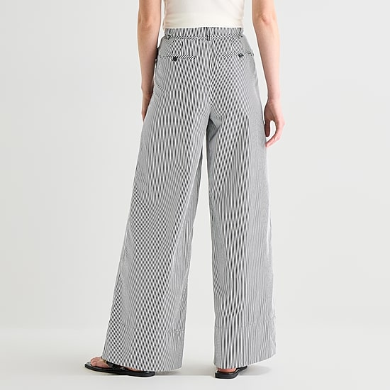 Worthington Womens Wide Leg High Rise Trouser