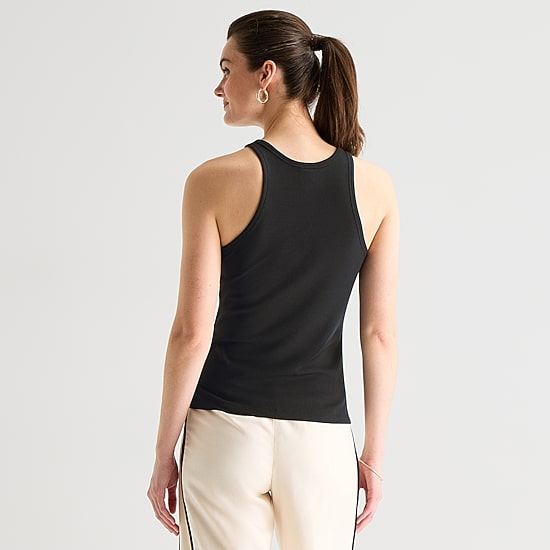 Worthington Womens Crew Neck Sleeveless Tank Top
