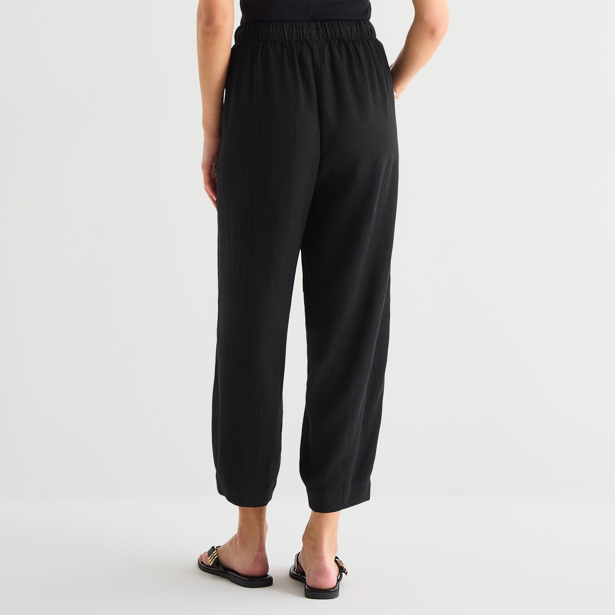 a.n.a Womens Linen Ankle Balloon Pant