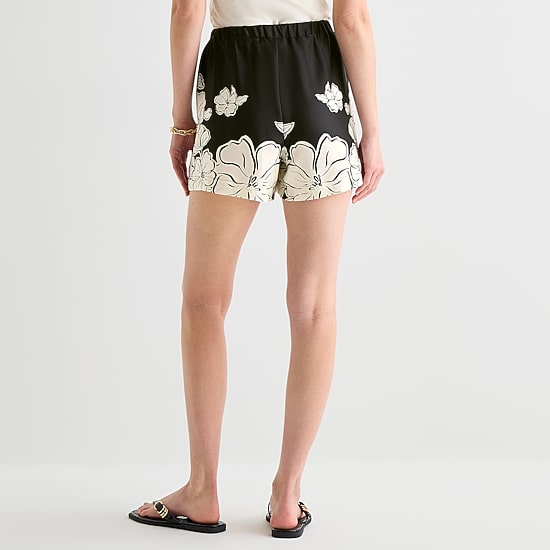 Worthington Womens Mid Rise Pull-On Short